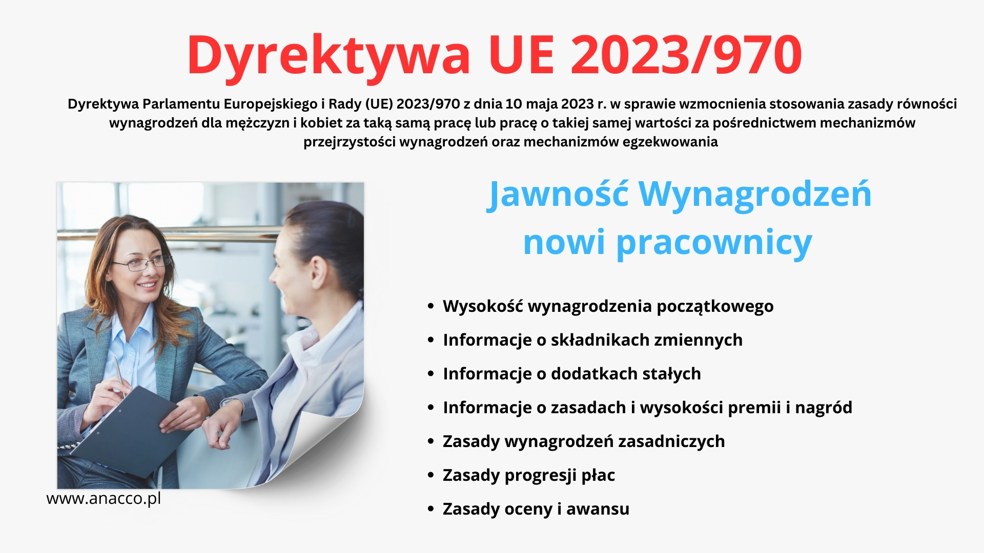Dyrektywa UE 2023-970 - Jawność Wynagrodzeń – nowi pracownicy