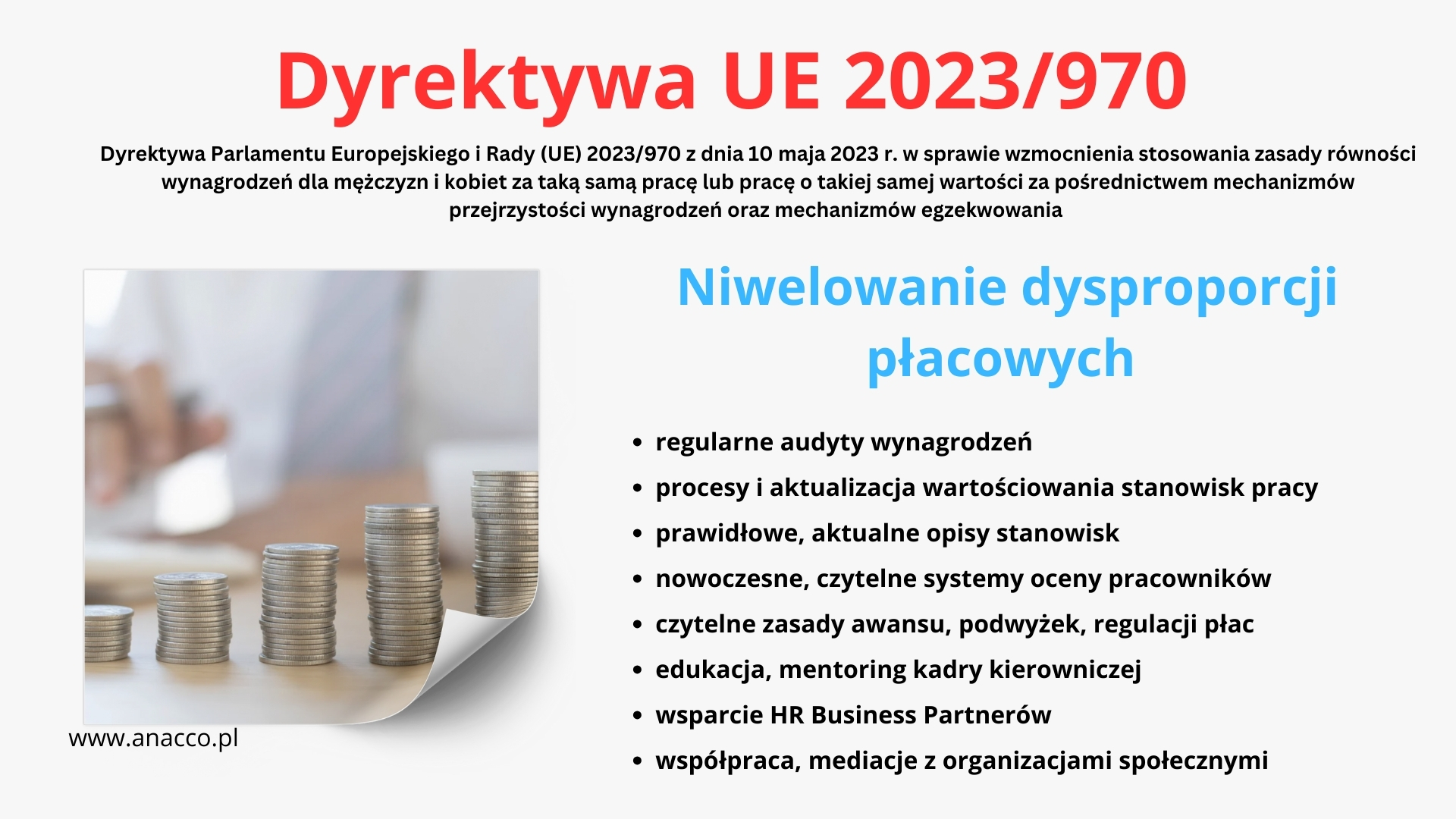 Dyrektywa UE 2023-970 – niwelowanie dysproporcji płacowych