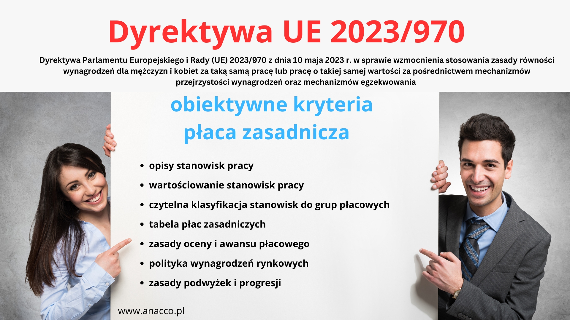 Dyrektywa UE 2023-970 – obiektywne kryteria – płaca zasadnicza
