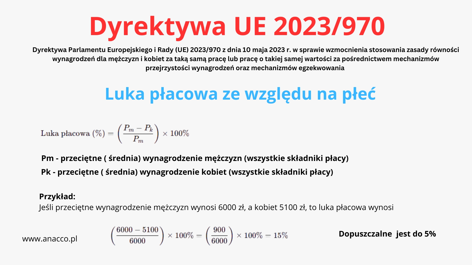 Wzór - Luka płacowa ze względu na płeć