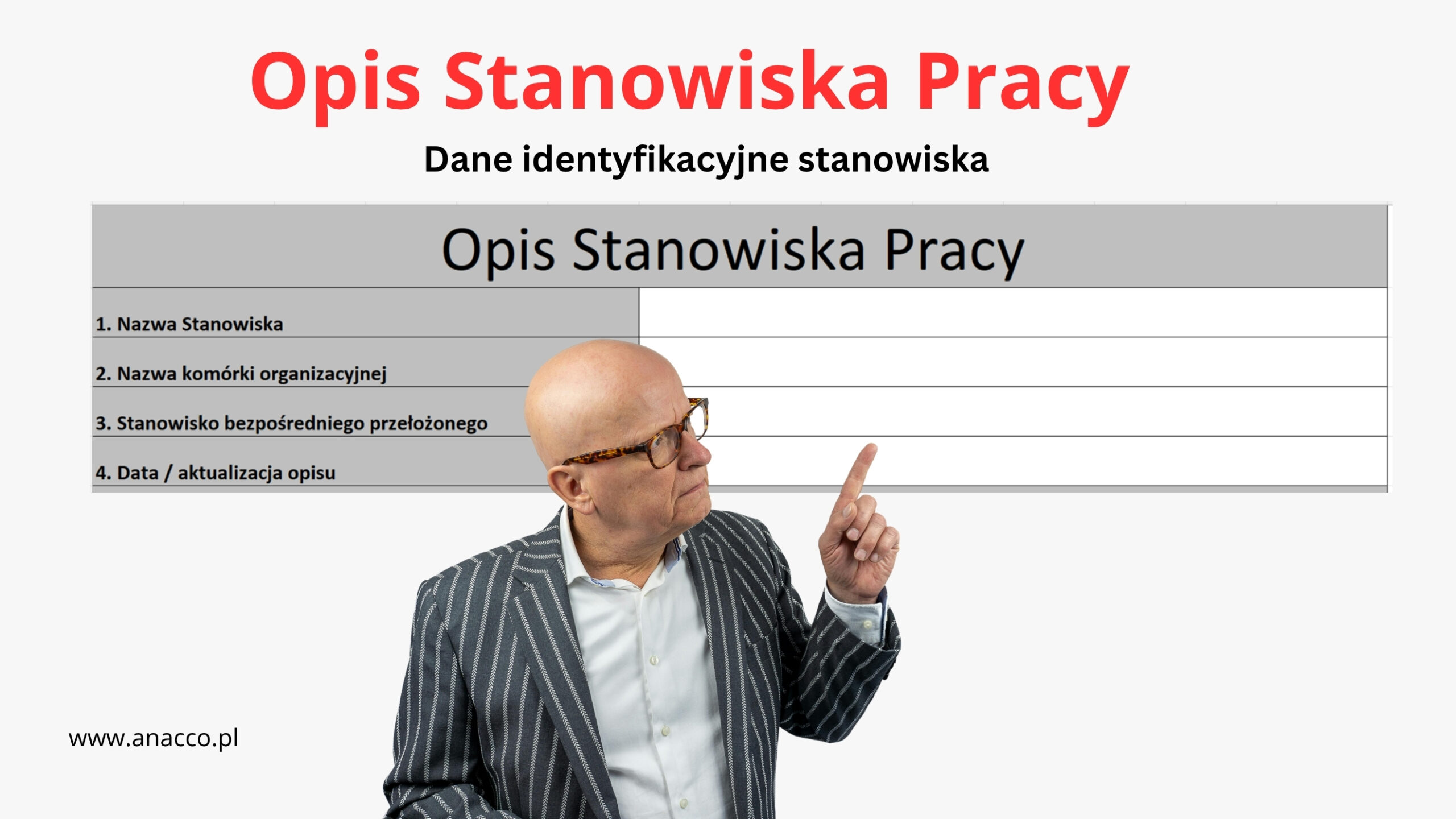Formularz opisu stanowiska pracy - szkolenie - dane identyfikacyjne