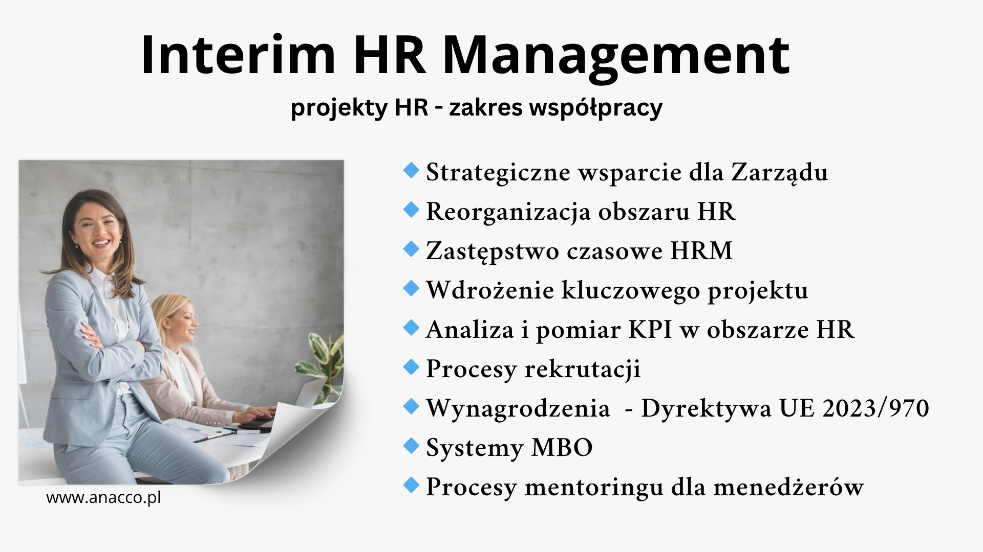 Interim Manager HR – zakres współpracy
