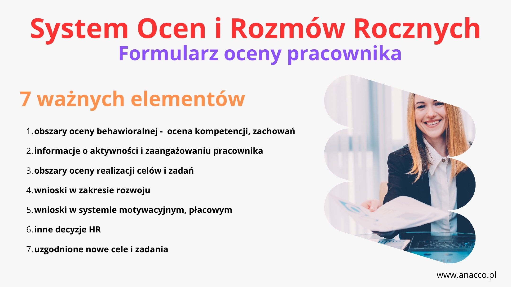 Elementy formularza oceny